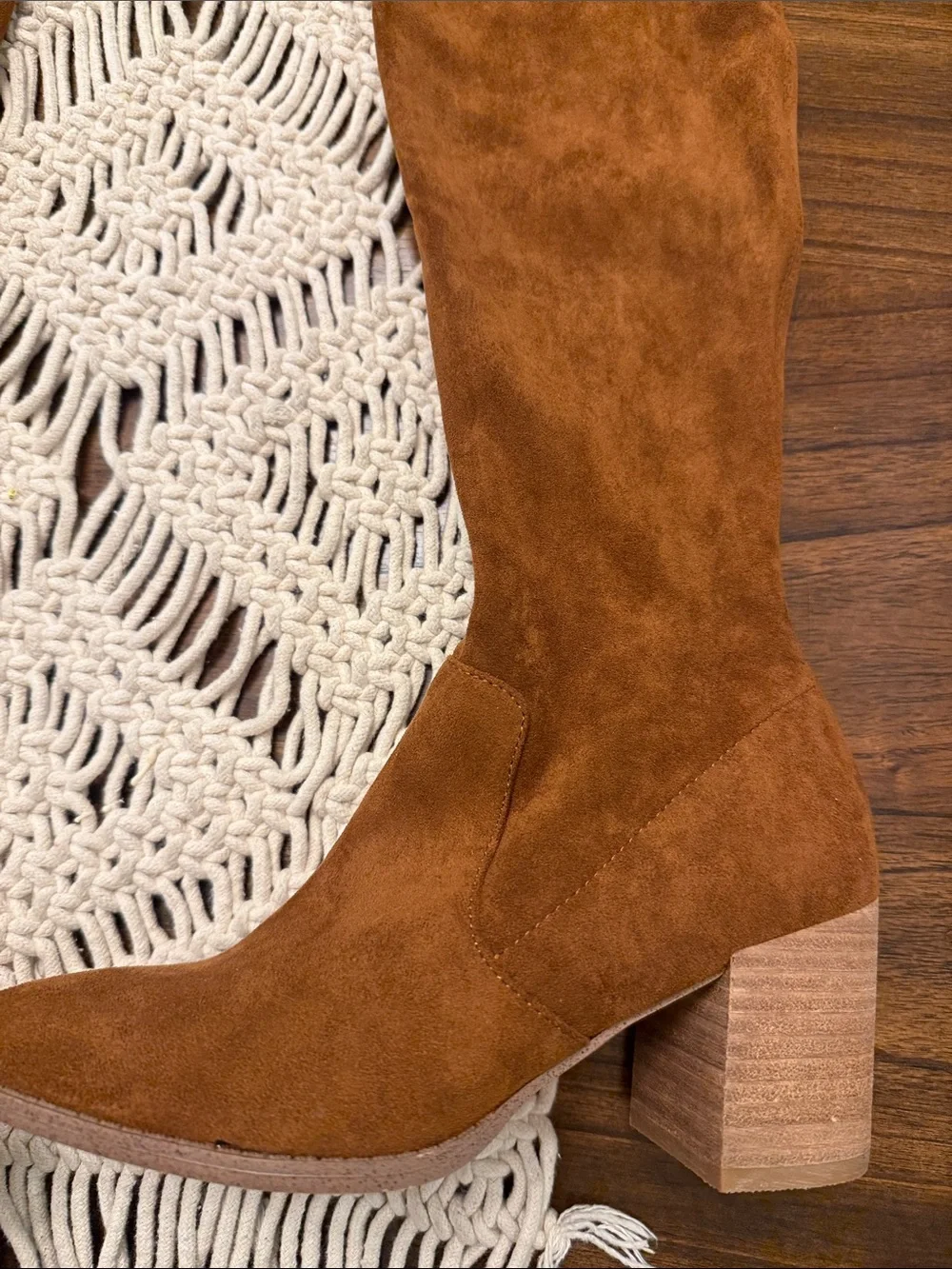 Dolce Vita Tall Over-the-Knee Suede Boots in Cognac